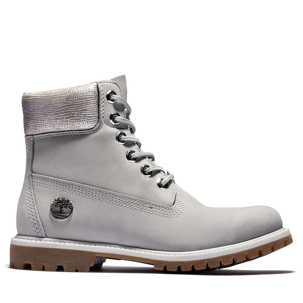 Bocanci 6-Inch Timberland Dama Gri - Premium Waterproof - Romania - PXWMZE495